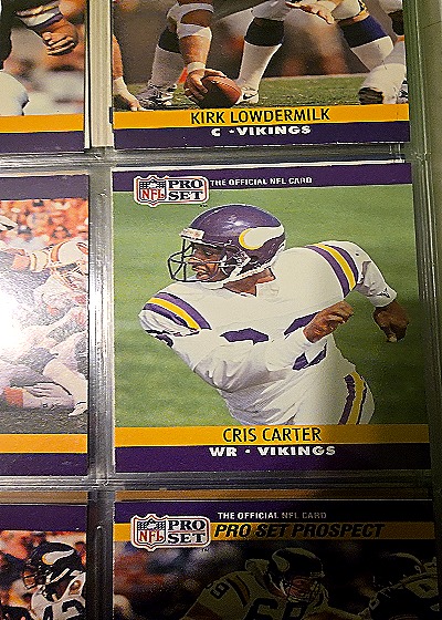 1990 Pro Set #571 Cris Carter — front