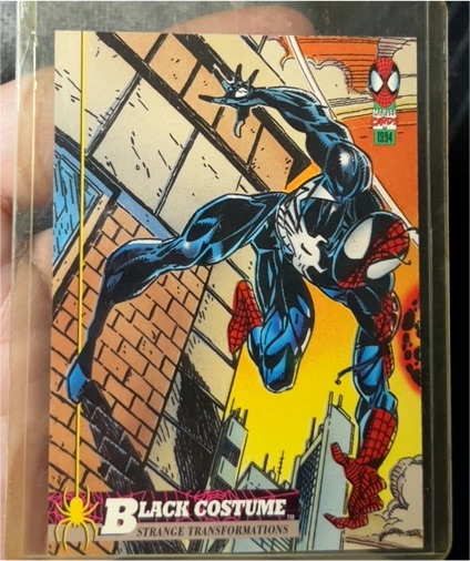 1994 Fleer The Amazing Spider-Man #19 Black Costume — front