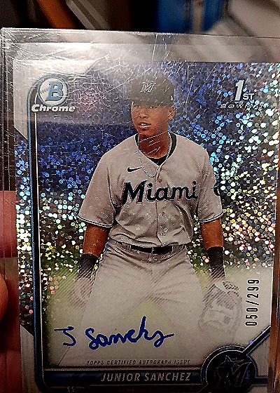 2022 Bowman Chrome #050 Junior Sanchez — front