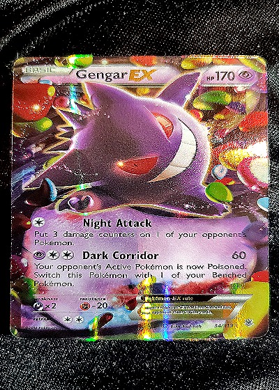 2014 Pokémon XY Phantom Forces #34/119 Gengar EX — front