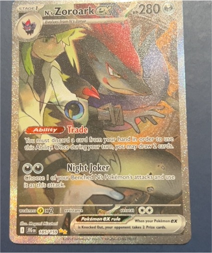 2025 Pokémon Journey Together #185/159 N's Zoroark ex — front