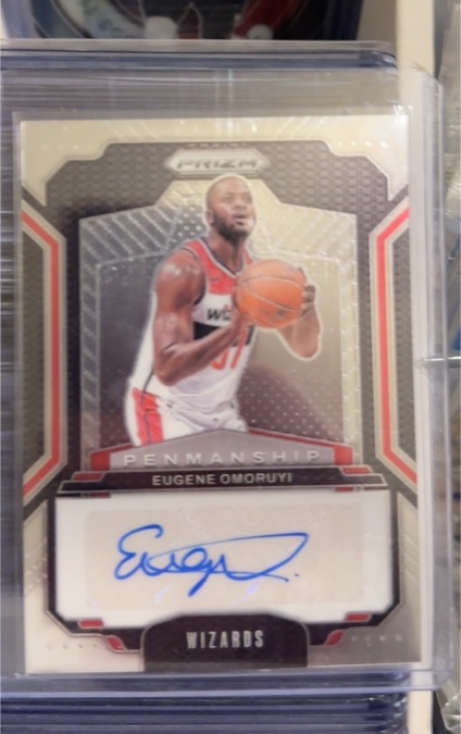 2024-25 Panini Prizm #PNM-EUG Eugene Omoruyi Penmanship Auto — front