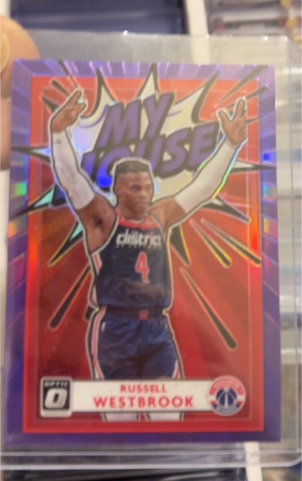 2020-21 Donruss Optic #14 Russell Westbrook My House Purple Prizm — front