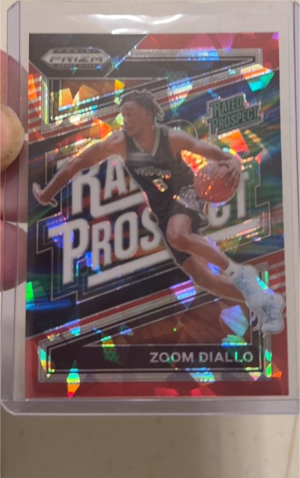 2024 Panini Prizm Draft Picks Rated Prospect #1 Zoom Diallo — front