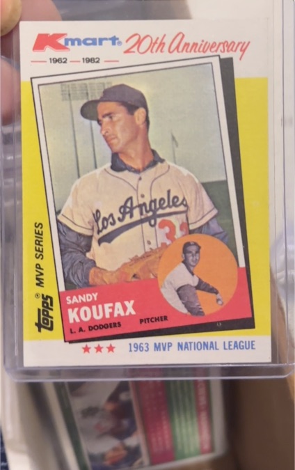 1982 Topps Kmart 20th Anniversary #4 Sandy Koufax — front