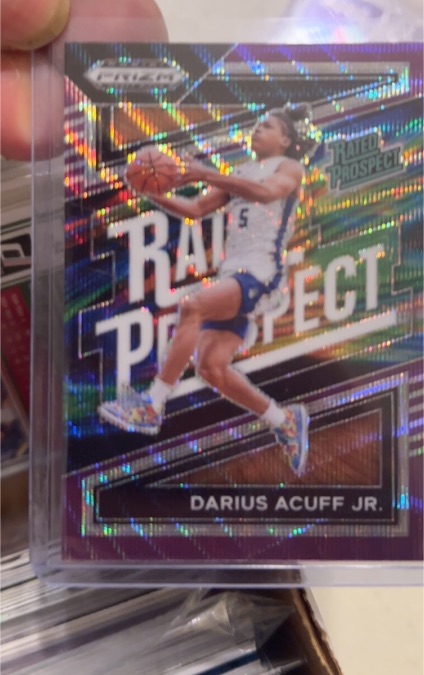 2024 Panini Prizm Draft Picks Rated Prospect Purple Wave #7 Darius Acuff Jr. — front