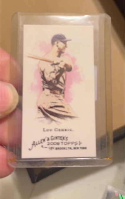 2008 Topps Allen and Ginter Mini Baseball Icons #BI13 Lou Gehrig — front