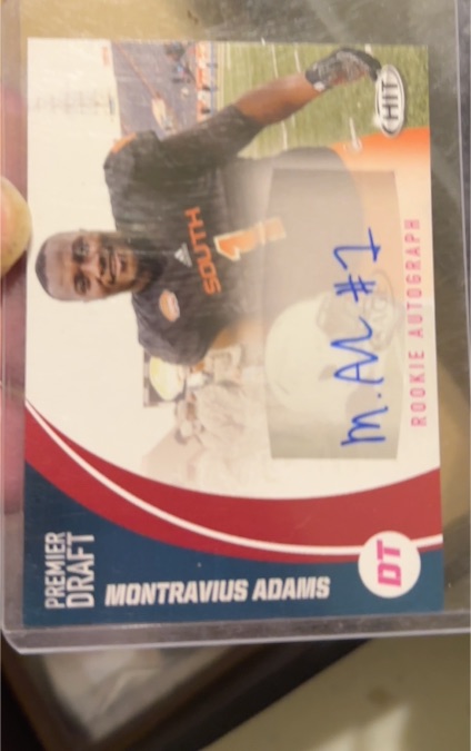 2017 Sage Hit Premier Draft #A61 Montravius Adams — front