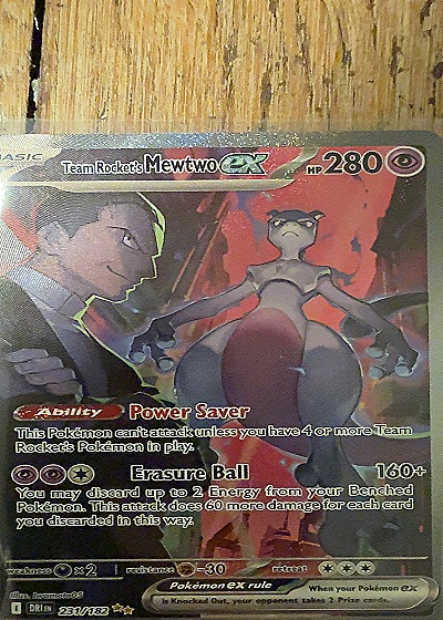 2025 Pokémon TCG #231 Team Rocket's Mewtwo ex — front
