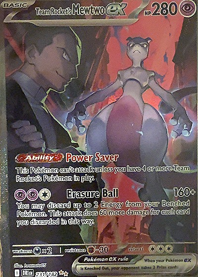 2023 Pokémon SV10 #231 Team Rocket's Mewtwo ex — front