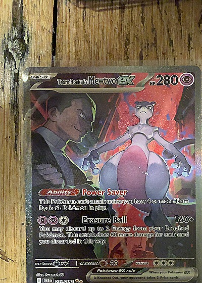2023 Pokémon Team Rocket's Mewtwo ex 231/182 Destined Rivals — front