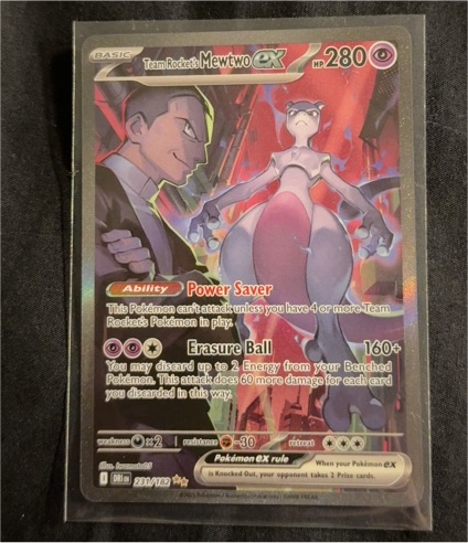 2021 Pokémon TCG Team Rocket's Mewtwo ex #231/182 — front