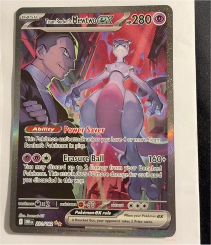 2023 Pokémon TCG Destined Rivals #231 Team Rocket's Mewtwo ex — front