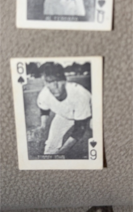 1969 Globe Imports Mini Baseball Playing Card #6 Tommy John — front