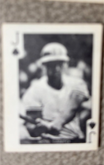 1969 Globe Imports Jack of Spades Baseball Card — front