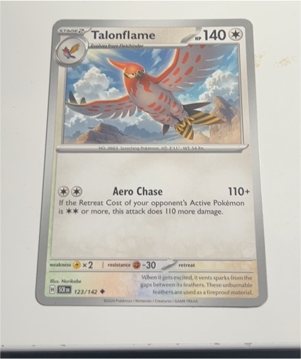 2024 Pokémon SV07: Stellar Crown #123 Talonflame — front