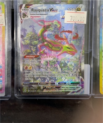2021 Sword & Shield Evolving Skies #218 Rayquaza VMAX — front