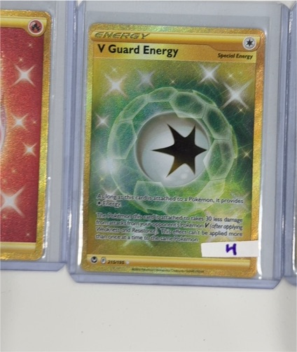 2022 Pokémon TCG Silver Tempest #215/195 V Guard Energy — front