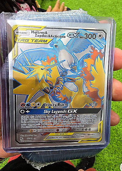 2019 Pokémon Hidden Fates #69/68 Moltres & Zapdos & Articuno GX — front