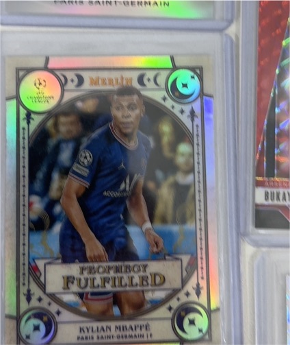 2021-22 Topps Merlin Prophecy Fulfilled #PF-5 Kylian Mbappe — front