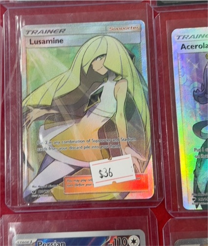 2017 Pokémon Sun & Moon Crimson Invasion #110 Lusamine Full Art — front