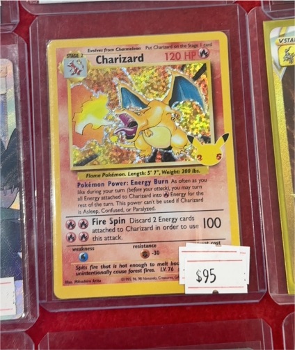 1995 Pokémon #4 Charizard — front