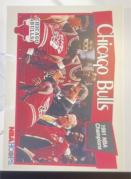 1991 NBA Hoops #277 Chicago Bulls Team — front
