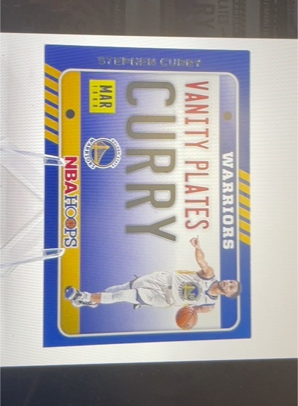 2020-21 Panini Hoops #16 Stephen Curry Vanity Plates — front