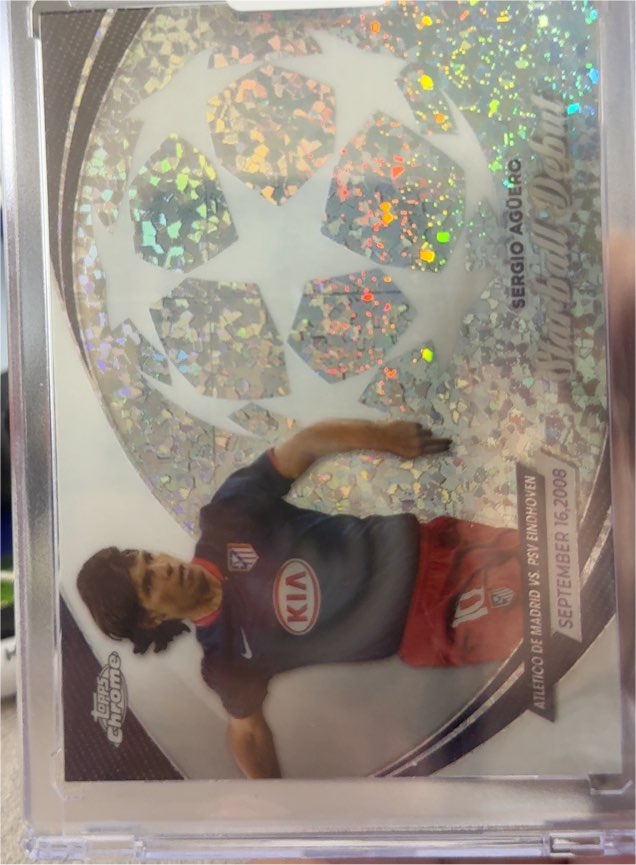2023-24 Topps Chrome UEFA Club Competitions Starball Debuts Sergio Agüero #SD-5 — front