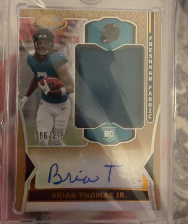 2024 Panini Certified Freshman Fabric #FMS-BTJ Brian Thomas Jr. — front