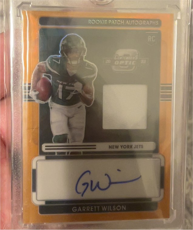 2022 Panini Contenders Optic Rookie Patch Autographs #RPA-CW Garrett Wilson — front