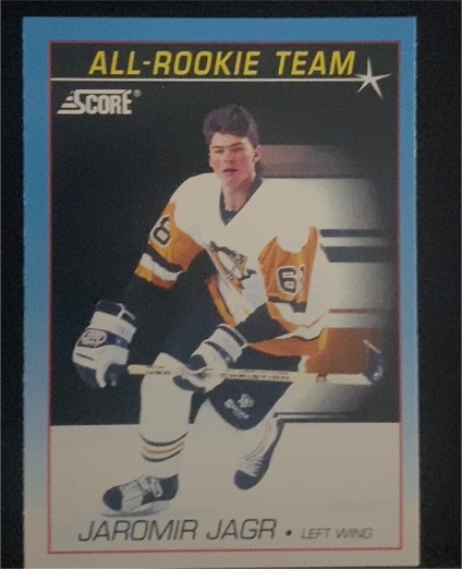 1991-92 Score #381 Jaromir Jagr All-Rookie Team — front