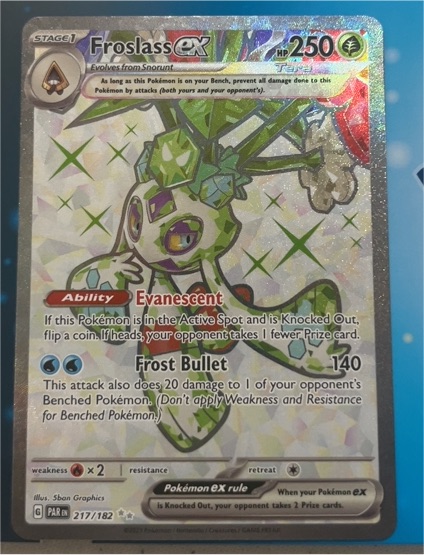 2023 Pokémon TCG Paradox Rift #217/182 Froslass ex — front