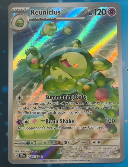 2024 Pokémon SV05: Temporal Forces #171/162 Reuniclus Illustration Rare — front
