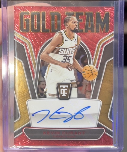 2024-25 Panini Totally Certified #GTA-KEV Kevin Durant Gold Team Auto — front
