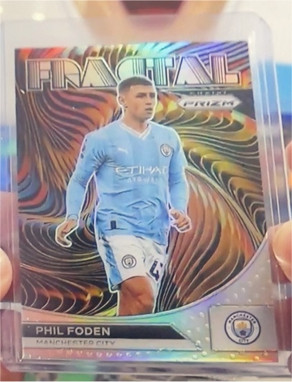 2023-24 Panini Prizm Premier League #1 Phil Foden Fractal — front