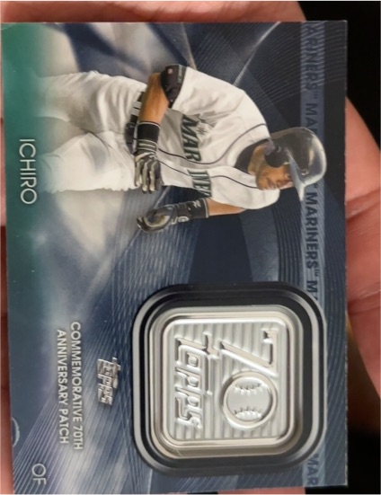2021 Topps 70th Anniversary Commemorative Logo Patches #70LP-I Ichiro — front