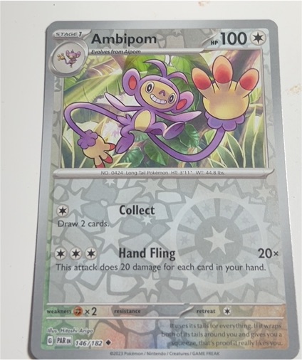 2023 Pokémon SV04: Paradox Rift #146 Ambipom — front