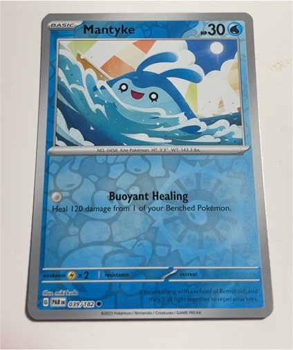 2023 Pokémon Paradox Rift #039 Mantyke — front