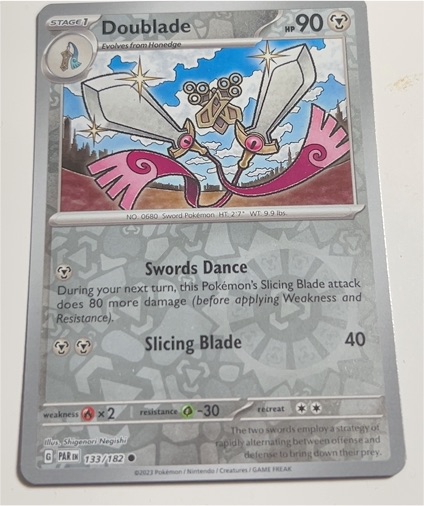 2023 Pokémon TCG Paradox Rift #133 Doublade — front