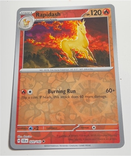 2024 Pokémon Stellar Crown #020 Rapidash — front