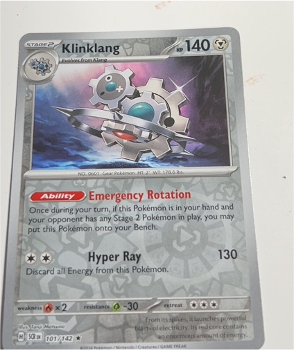 2024 Pokémon TCG Stellar Crown #101 Klinklang — front