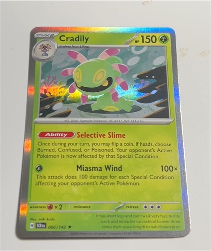 2023 Pokémon TCG SV07: Stellar Crown #006 Cradily — front