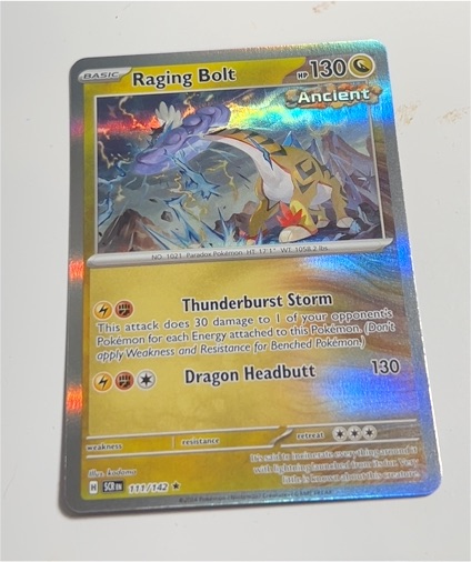 2023 Pokémon Sv07: Stellar Crown #111 Raging Bolt — front
