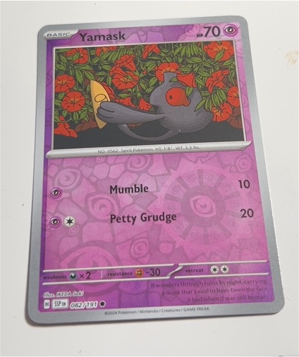 2024 Pokémon SV08: Surging Sparks #082 Yamask — front