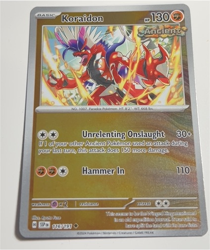 2024 Pokémon SV08: Surging Sparks #116 Koraidon — front