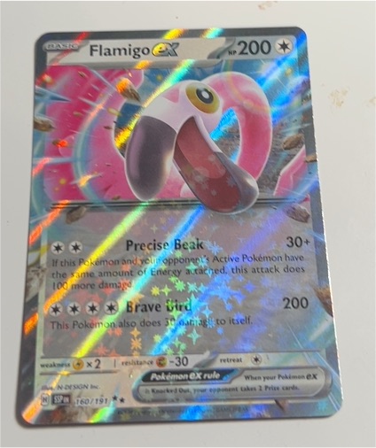 2022 Pokémon TCG Surging Sparks #160 Flamigo ex — front