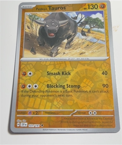 2024 Pokémon Surging Sparks #101 Paldean Tauros — front
