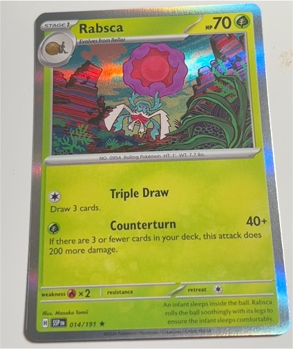 2020 Pokémon SV08: Surging Sparks #014 Rabsca — front