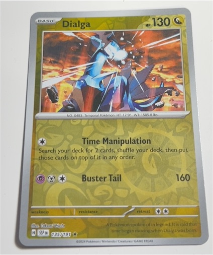 2024 Pokémon SV08: Surging Sparks #135/191 Dialga — front